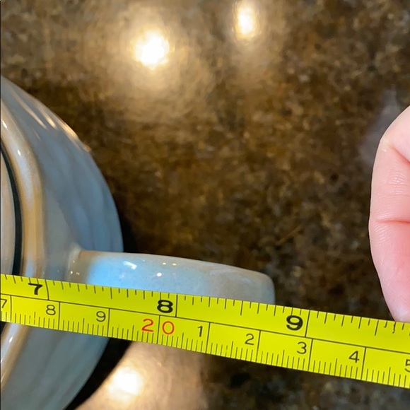 Ollie & Olivia Blue/White Hammered Tea Kettle Pot - Picture 12 of 14